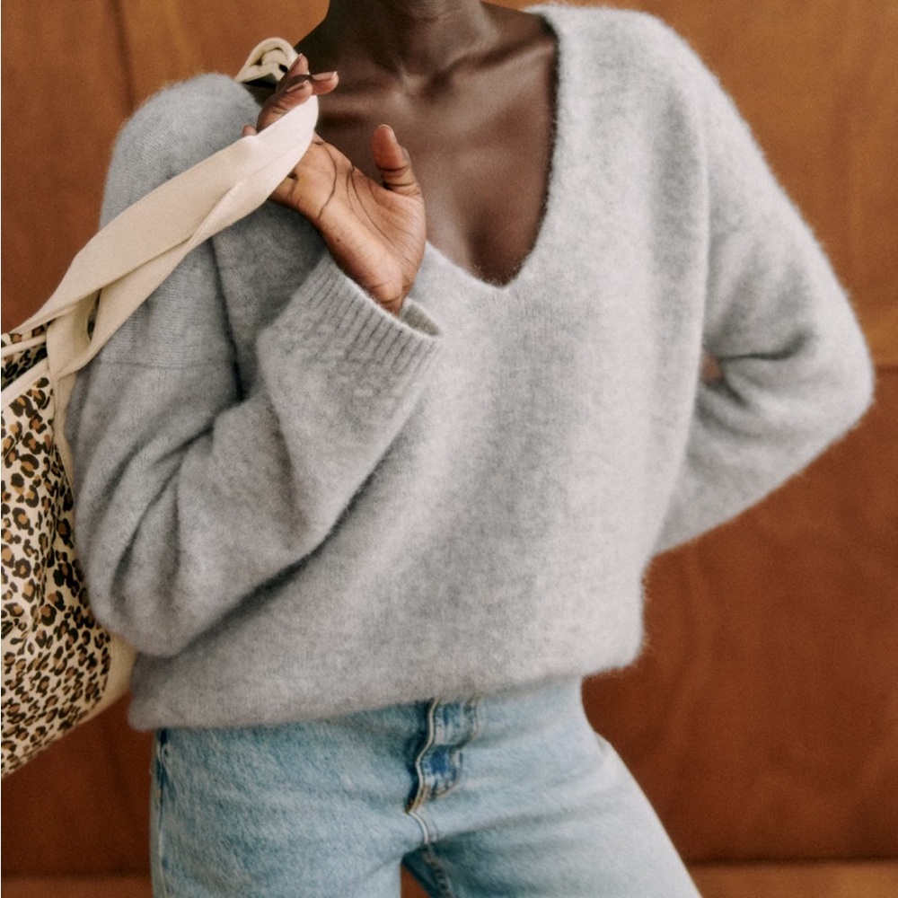 Sezane Denisa Jumper Ecru - Size XXS